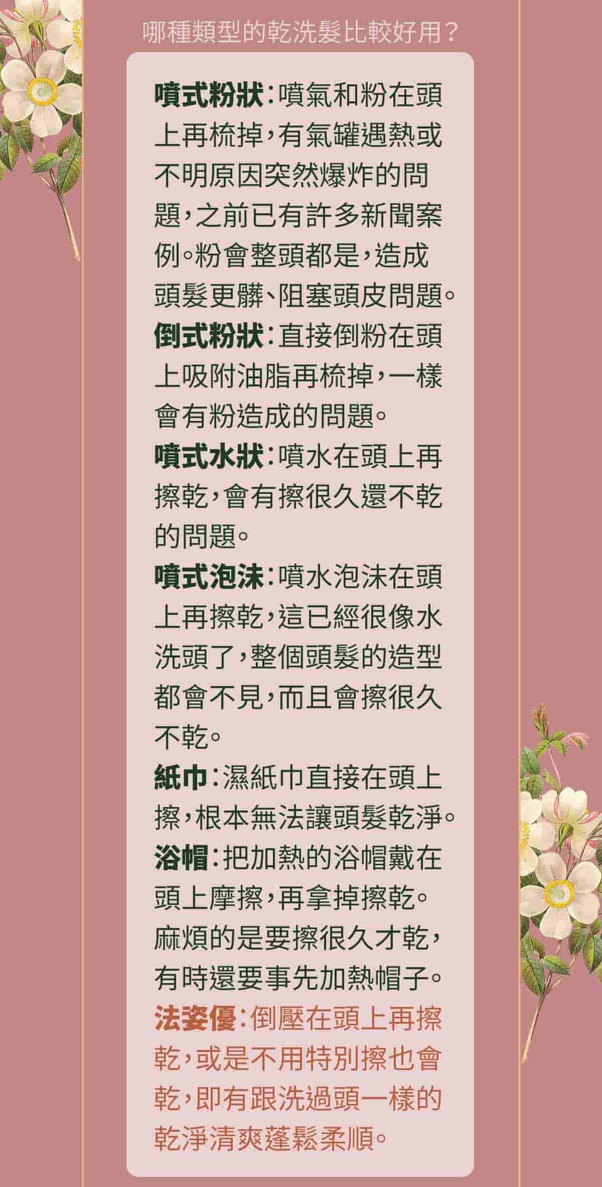 乾洗髮 常見問題